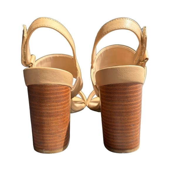 ALDO BEIGE  OPEN TOE HEELED BLOCK SANDAL WOMENS SIZE 7 - Picture 7 of 14